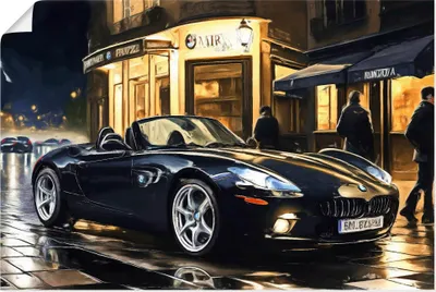 Produktbild von ARTland Poster BMW Z8 nachts in Paris Größe: 90x60 cm