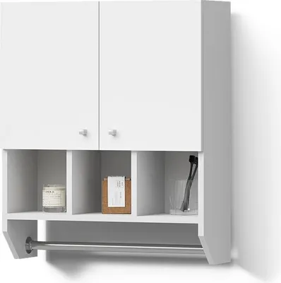 Produktbild von Badschrank Livinity Fucino Weiß 59 x 70.5 cm Hängeschrank mit 2 Türen, Model 52909