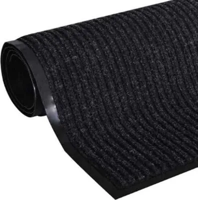 Image de Paillasson, tapis de chaussures pour la porte d'entrée, noir, Outdoor, 60 x 90 cm
