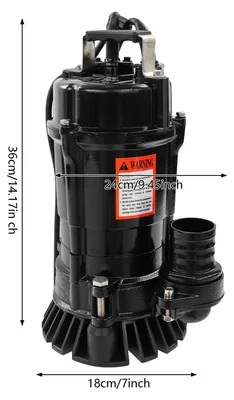 Produktbild von Tauchpumpe für Schmutz-/Abwasser - 700 W Elektropumpe - 220 V - Selbstansaugend - Kellerentwässerung, Bewässerung, Fäkalien - Schwarz
