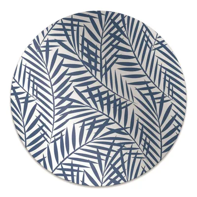 Produktbild von Rundmatte - Stuhlunterlage Bürostuhlunterlage - Rund Ø 100 cm - Bodenmatte - Fußmatte - Geometrische Blätter