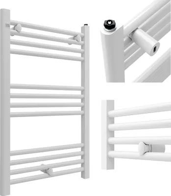 Produktbild von Granitan | Badheizkörper PUERTO - 50/80 cm - Weiß - Modernes Design - Handtuchwärmer integriert