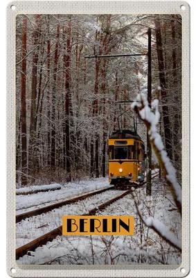 Produktbild von Blechschild Reise 20x30cm Berlin Deutschland Schnee Reise