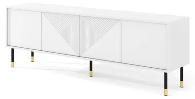 Image de Meuble TV Aglaé à 4 portes, blanc, 180 cm