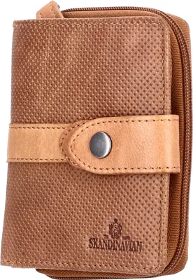 Produktbild von The Skandinavian Brand Damen Leder Geldbörse mittel  Cognac