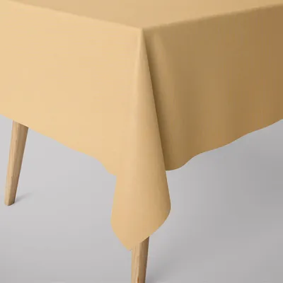 Produktbild von SCHÖNER LEBEN. Tischdecke Leinenlook uni pastell gelb div. Größen Größe 120x120cm