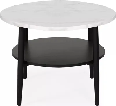 Produktbild von Couchtisch BRANKO 2 - weißer Marmor / schwarz