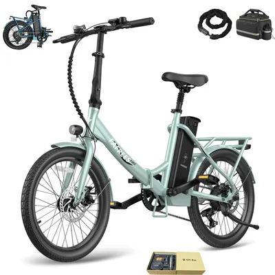 Produktbild von E-Bike 20 zoll 155 - 195 cm Rostfreie Aluminiumlegierung 36 V 18,2 Ah 655,2 Wh bis zu 150 - 190 km 250 W mit 7 Gang Wasserdicht IPX4, Grün