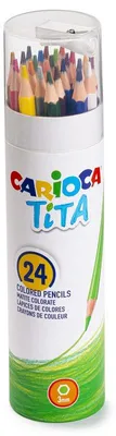 Obrázok produktu pre Tuba 24 šesťhranných farebných ceruziek + orezávátko carioca 43341
