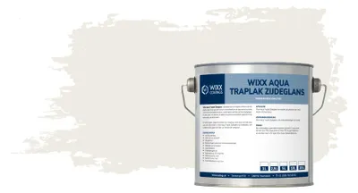 Productafbeelding van Wixx Aqua Traplak Zijdeglans - RAL 9010 | Zuiver Wit - 10L