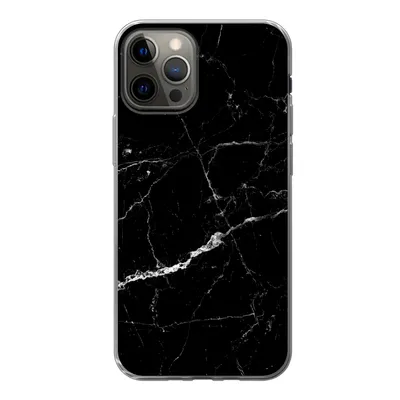 Produktbild von MuchoWow® Handyhülle Schutzhülle Hülle für iPhone 13 Pro Marmor - Schwarz - Marmoroptik - Weiß - Luxus - Stein Silikon Softcase Handy Hülle - Handy-Tasche
