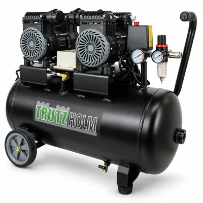 Produktbild von TRUTZHOLM Flüsterkompressor 50L Performance – 1800 W, 290 l/min, 4 Zylinder, ölfrei, 8 bar