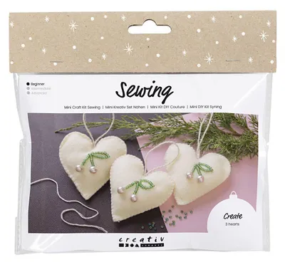 Produktbild von Creativ Company CC Mini Hobby Set Herzen nähen