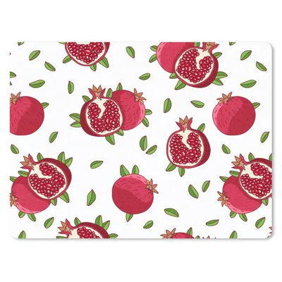 Produktbild von MuchoWow® Mauspad Mousepad Früchte - Blätter - Granatapfel 40x30 cm - Mousepads - Maus Mat - Pad - Mausunterlage - Anti Rutsch