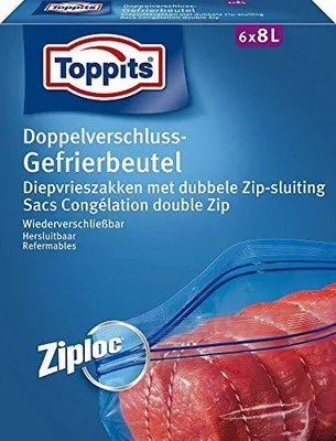 Immagine prodotto di Toppits 1505018004 6 Toppits Gefrierbeutel SafeLoc 8,0 l