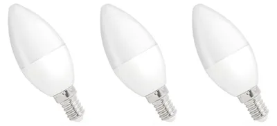 Produktbild von Spectrum E14 LED Kerzenlampe 6W 520lm 6000K Kaltweiß 230V Dimmbar 3 Stück