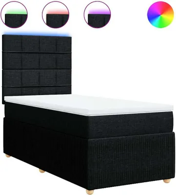 Produktbild von vidaXL Boxspringbett mit Matratze Schwarz 100x200 cm Stoff