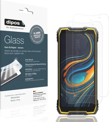 Image de 2x Protection ecrán pour Blackview Rock 2 Pro mat Verre souple Film Protecteur 9H dipos