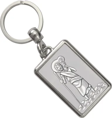 Produktbild von Heiliger Christophorus - silber Schlüsselanhänger
