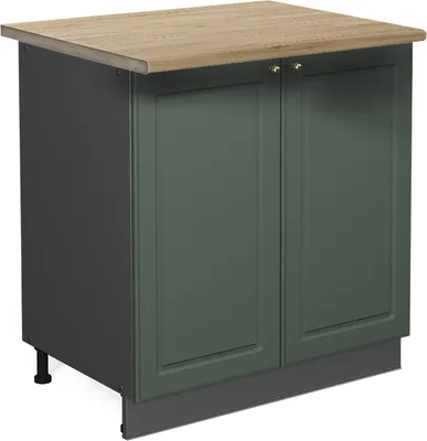 Zdjęcie produktu dla Szafki kuchenne Vicco Fame-Line Green Gold Country/Antracyt 80 cm blat roboczy Dąb Goldkraft, Model 45745
