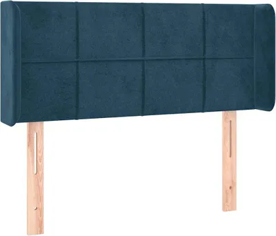 Produktbild von vidaXL Kopfteil mit Ohren Dunkelblau 103x16x78/88 cm Samt
