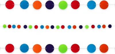 Produktbild von Oblique Unique Kreis Girlande Banner Filz Deko für Geburtstag Hochzeit Party - bunt