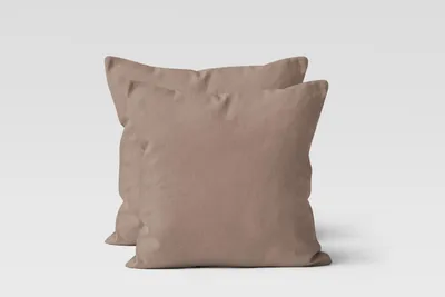 Produktbild von Mikrofaser UNI Kissenhüllen Kopfkissenbezug Kissenbezug Bezug Kissenhülle Mit Reißverschluss 40x40 cm nougat
