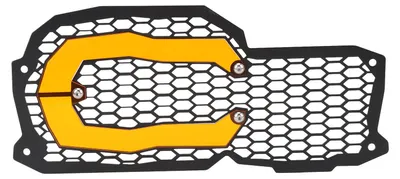 Zdjęcie produktu dla Osłona reflektora motocyklowego ze stali nierdzewnej, nowoczesna, o długiej żywotności, do modeli F800GS, F650GS, F700GS, F800R, kolor pomarańczowy