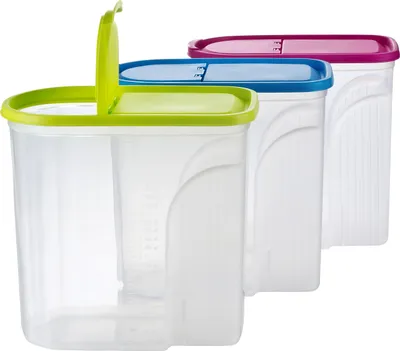 Produktbild von Omgoods – Set aus 3 Lebensmittelbehältern mit Deckel, 5,7 Liter Fassungsvermögen