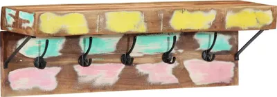 Immagine prodotto di vidaXL Appendiabiti marrone 73 x 19 x 23 cm in legno massiccio di recupero