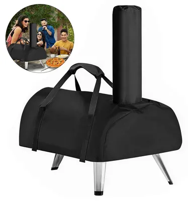 Produktbild von Abdeckung für Ooni Karu 12 – Wasserdichte Pizzaofen Tragetasche aus Oxford-Stoff, Wetterfestes Zubehör, 210D Oxford-Gewebe, Schwarz, 81x42x21 cm