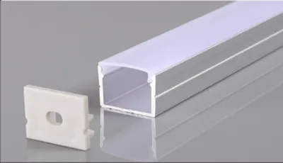 Produktbild von 2 Meter Alu Profile Alu Schiene Profil Kanal System für LED-Streifen mit Milchglas Abdeckung Profil X