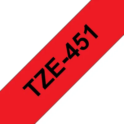 Produktbild von Brother TZE-451 Etiketten erstellendes Band Schwarz auf rot TZ