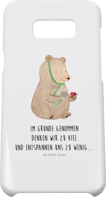 Produktbild von Mr. & Mrs. Panda Samsung Galaxy S8 plus Handyhülle  Bär Arzt - Weiß - Geschenk, Professor, Ärztin, Handy, Hülle, Teddybär, Doktorin, Case, Doktor, Cover