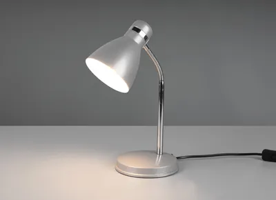 Produktbild von LED Retro Schreibtischlampe mit Metallschirm und Flexarm, Leselampe fürs Büro