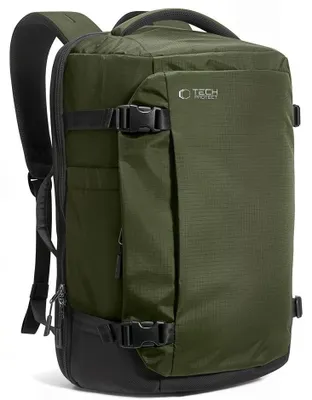 Produktbild von Reiserucksack mit Platz für einen Laptop, 24l, Tech-Protect Defender S70, Dunkelgrün