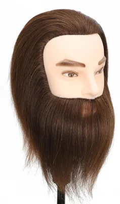 Produktbild von Kopfmannequin für Friseure, mit Echthaar