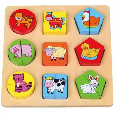 Produktbild von BABU Puzzle Haustiere und Formen