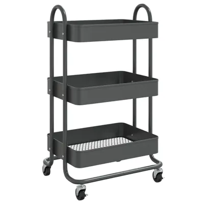 Obrázek produktu pro vidaXL třípatrový vozík antracit 43x34x79 cm ocelový