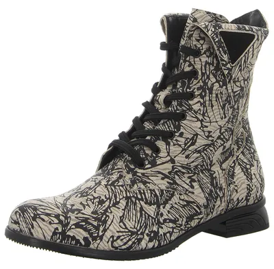 Produktbild von Simen Damen Schnürstiefeletten 39402-36, 39402-37, 39402-38, 39402-39, 39402-40, 39402-41 SIM-7098A beige/schwarz 40