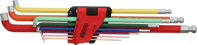 Obrázek produktu pro KS TOOLS Sada šestihranných klíčů s kulovým koncem, úhel 108°, 9 ks palců ( 151.4430 )