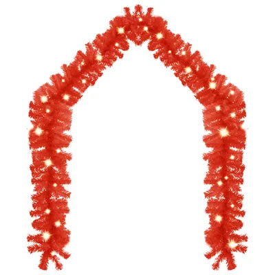 Produktbild von Möbel Weihnachtsgirlande mit LED 10 m Rot - Christbaumschmuck CLORIS9849986