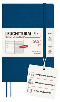 Produktbild von LEUCHTTURM1917 Wochenkalender 2027 Paperback (B6+) mit Notizbuch, liniert - Term