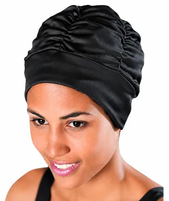 Produktbild von Aquafeel Fabric Badekappe Schwarz Schwarz One Size