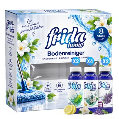 Frida Allzweckreiniger 8er Set: 4 x Clean, 2 x Lavendel und 2 x Lemon