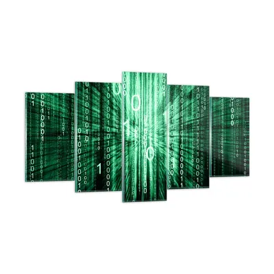 Produktbild von Bilder auf glas - Abstrakt zusammenfassungszahlen - 160x85cm - Glasbilder - Wandbilder - Kunstdruck - zum Aufhängen bereit - Wanddekoration aus Glas - Glas Bilder - Wandbild auf Glas - GEA160x85-2290