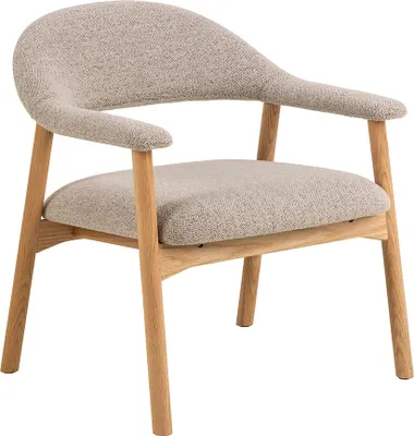 Produktbild von Luna Sessel Skandinavisch, Beige Bouclé, ergonomisches Design, 70x70,5x76 cm