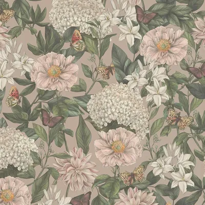 Produktbild von Profhome 394262-GU Blumen Tapete Floral matt rosa grün weiß orange 5,33 m2