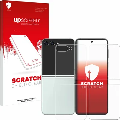 Produktbild von upscreen Schutzfolie für Samsung Galaxy Z Flip 5 (Display+Rückseite) Displayschutz Displayschutzfolie Folie Klar Transparent