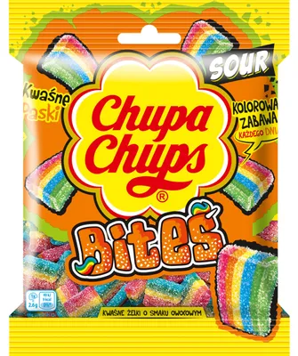 Obrázok produktu pre Chupa Chups Sour Strips želé cukrovinky, 90 g